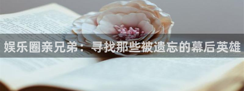 永盈welcome3登录：娱乐圈亲兄弟：寻找那些被遗忘的幕后英雄
